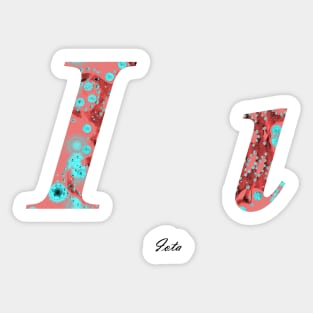 Iota Greek Alphabet Sticker